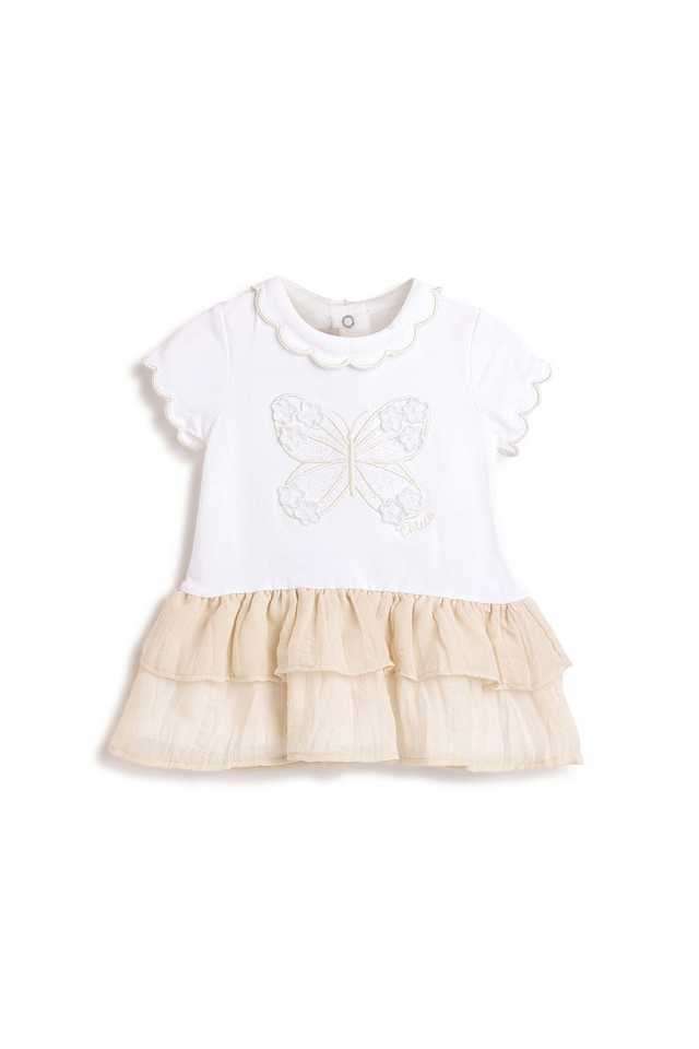 Knitted-Blended-Fabric-Regular-Fit-Infant-Girls-Dress