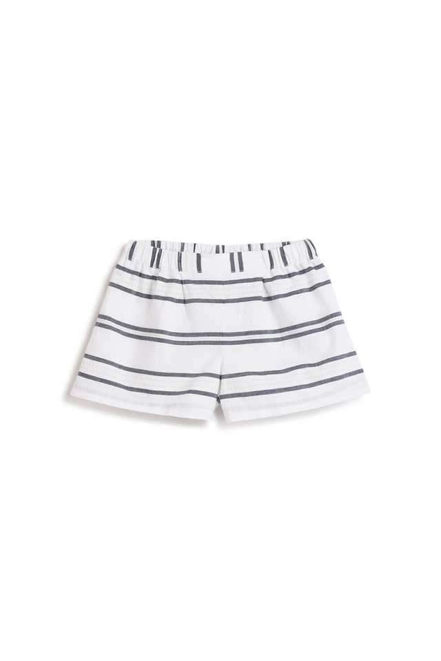 Stripes-Cotton-Regular-Fit-Infant-Girls-Shorts