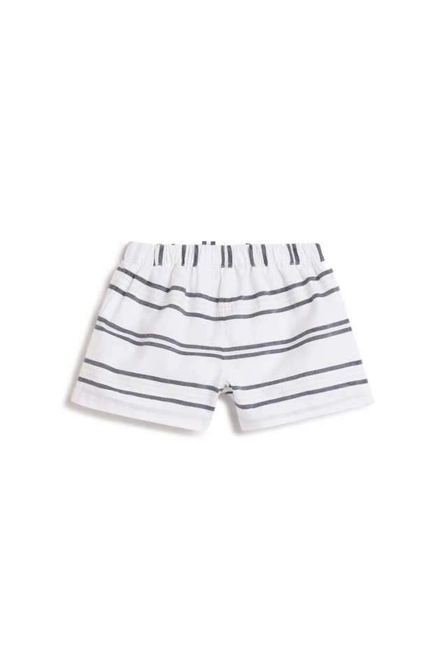 Stripes-Cotton-Regular-Fit-Infant-Girls-Shorts