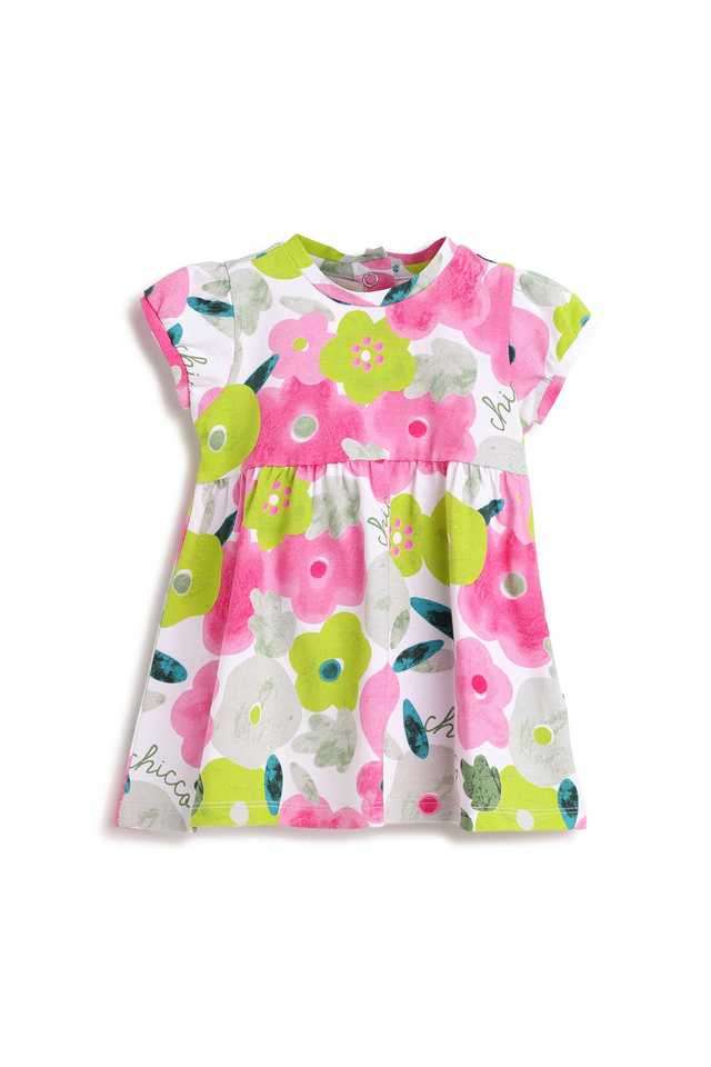 Floral-Blended-Fabric-Regular-Fit-Infant-Girls-Dress