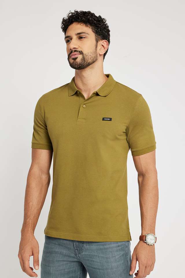 Solid-Blended-Fabric-Polo-Men-s-T-Shirt