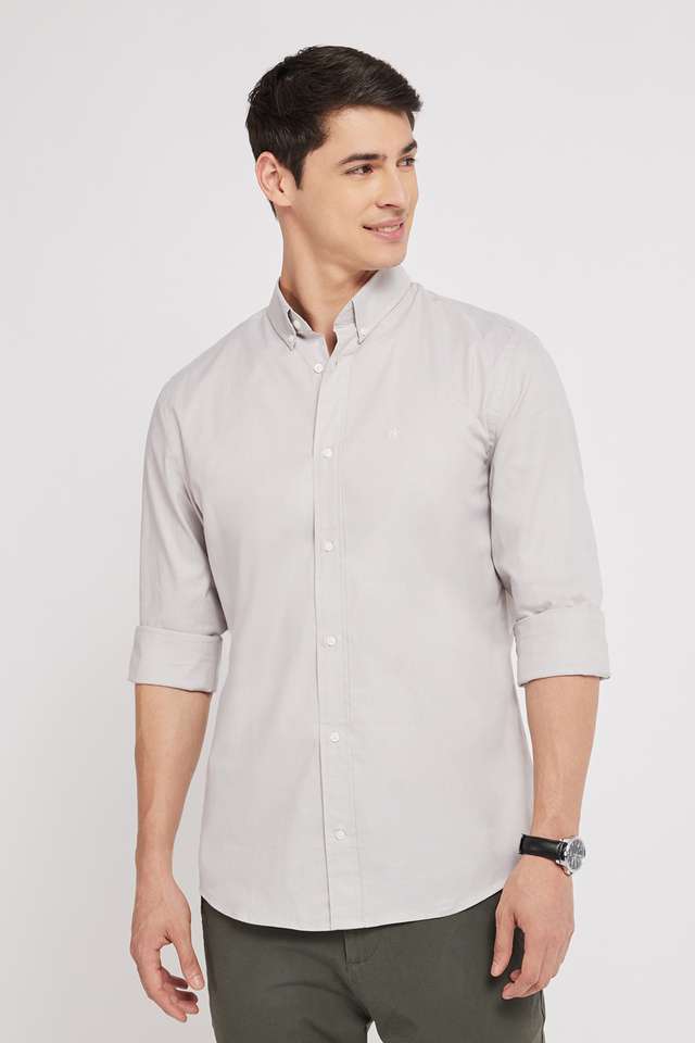 Solid-Cotton-Regular-Fit-Men-s-Casual-Wear-Shirt