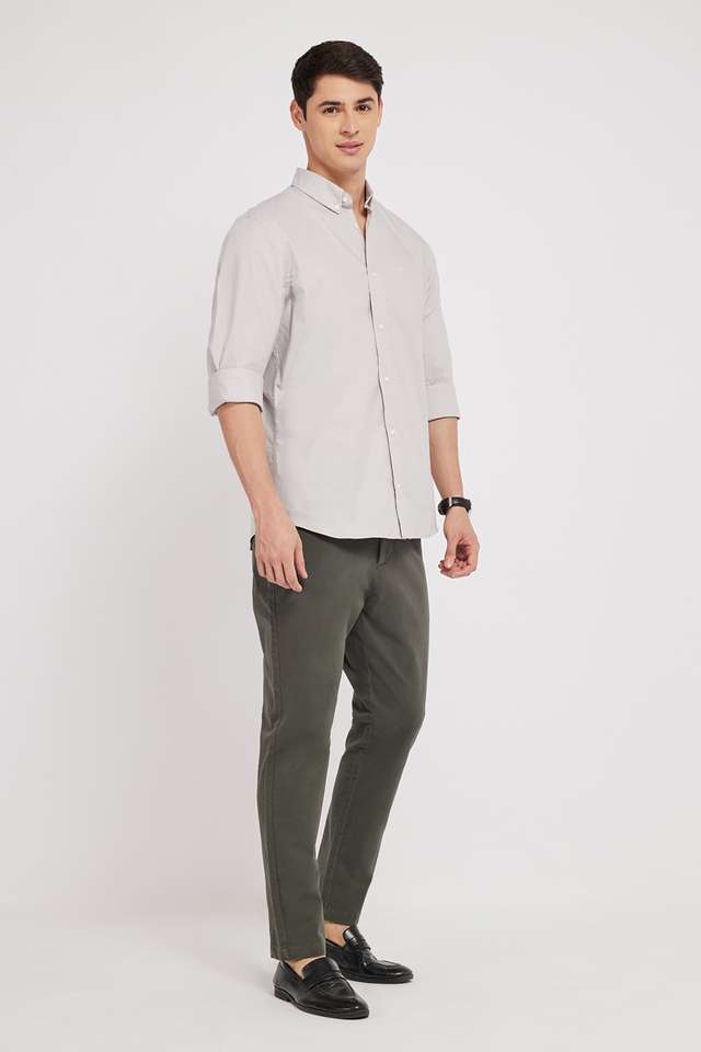 Solid-Cotton-Regular-Fit-Men-s-Casual-Wear-Shirt