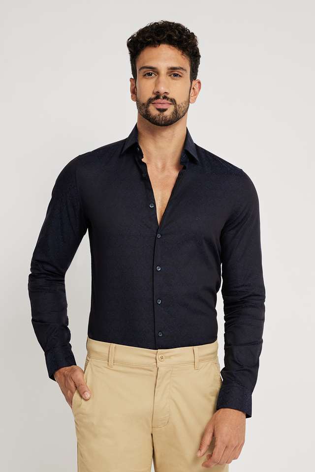 Textured-Cotton-Slim-Fit-Men-s-Casual-Shirt