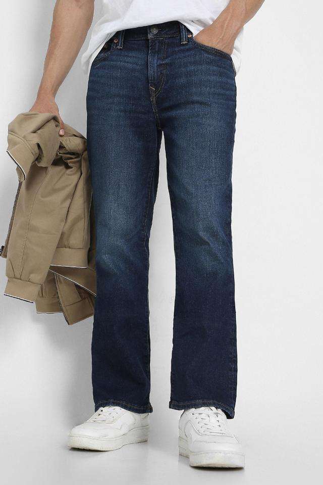 Light-Wash-Polyester-Bootcut-Fit-Men-s-Jeans