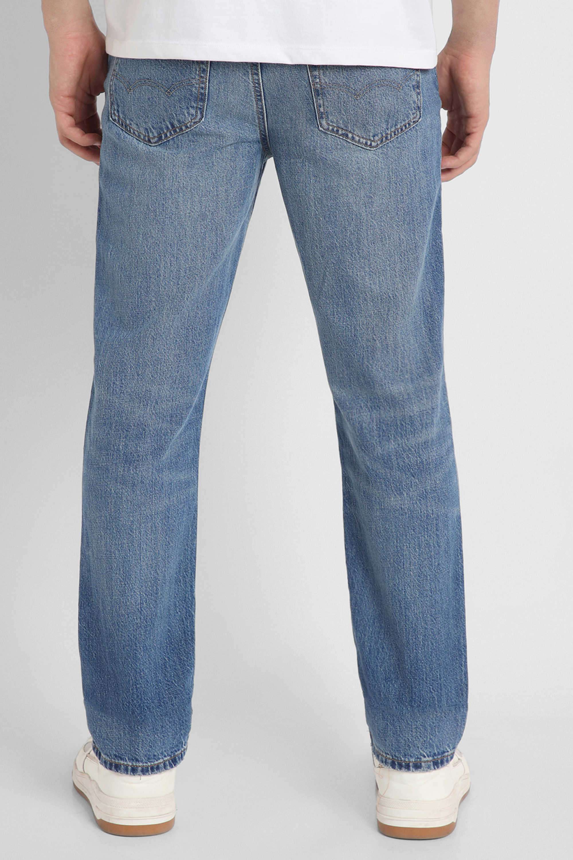 Light-Wash-Cotton-Blend-Regular-Fit-Men-s-Jeans