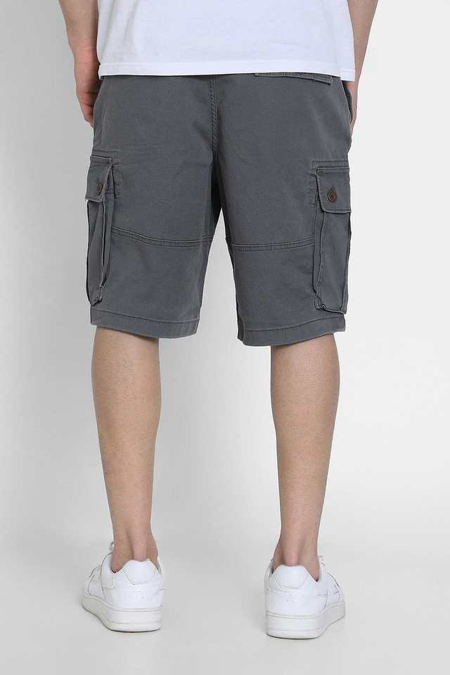 Solid-Cotton-Regular-Fit-Men-s-Shorts