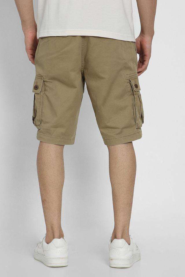 Solid-Cotton-Button-Men-s-Shorts