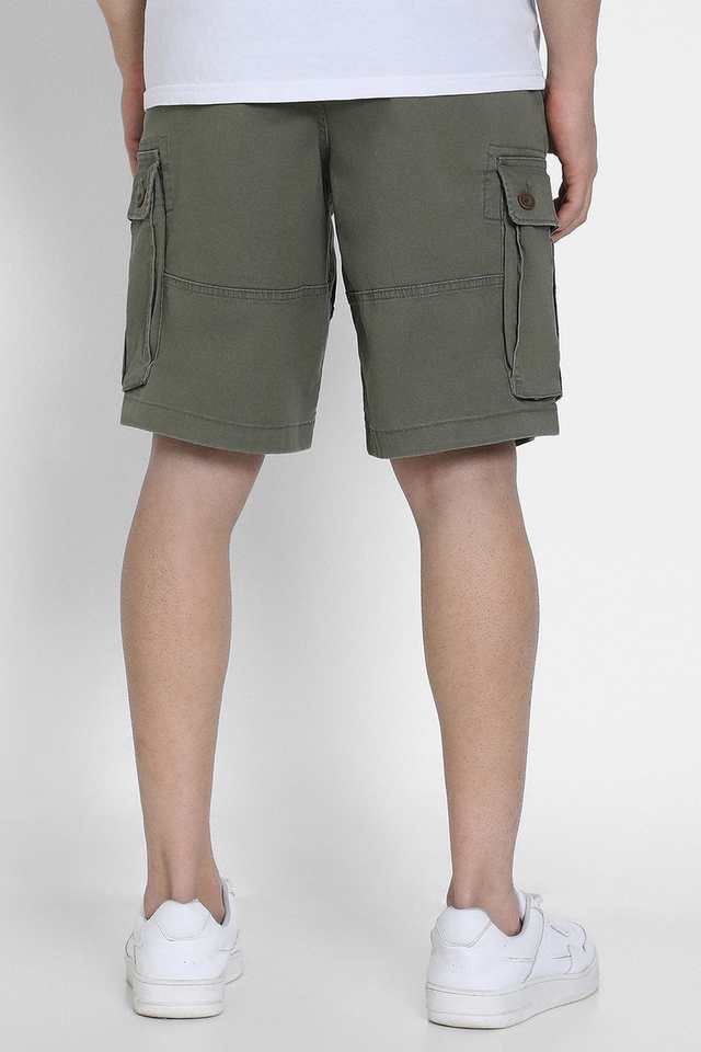 Solid-Cotton-Regular-Fit-Men-s-Shorts