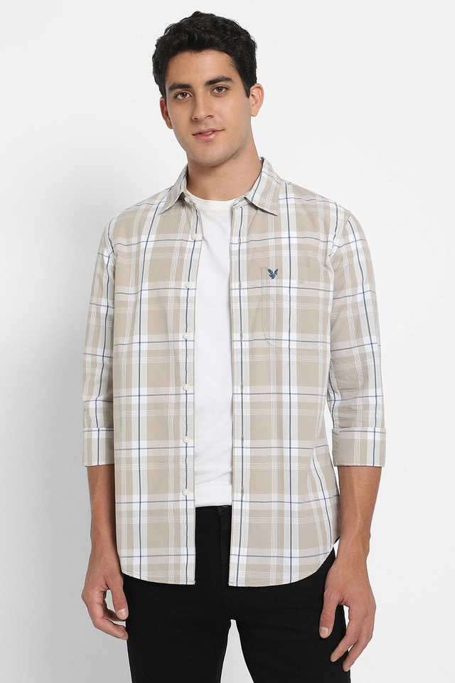 Solid-Cotton-Regular-Fit-Men-s-Casual-Wear-Shirt
