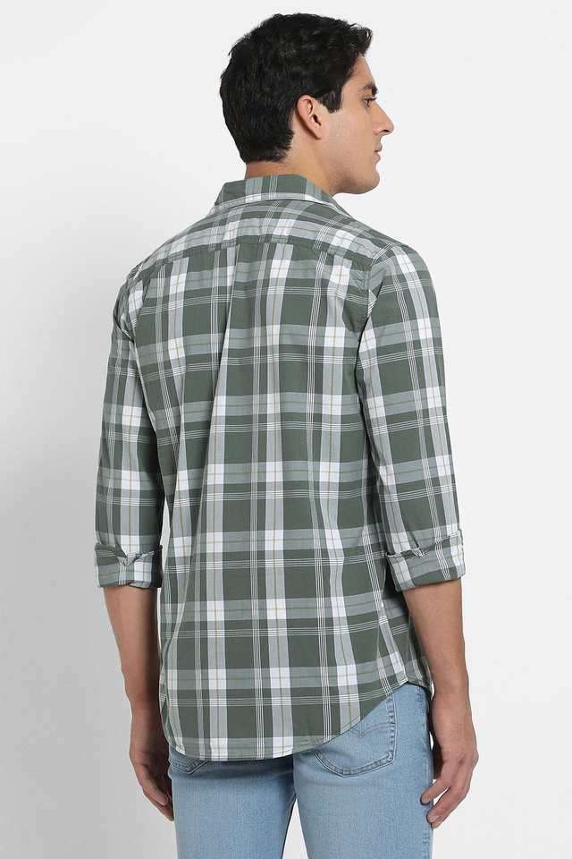 Solid-Cotton-Regular-Fit-Men-s-Casual-Wear-Shirt