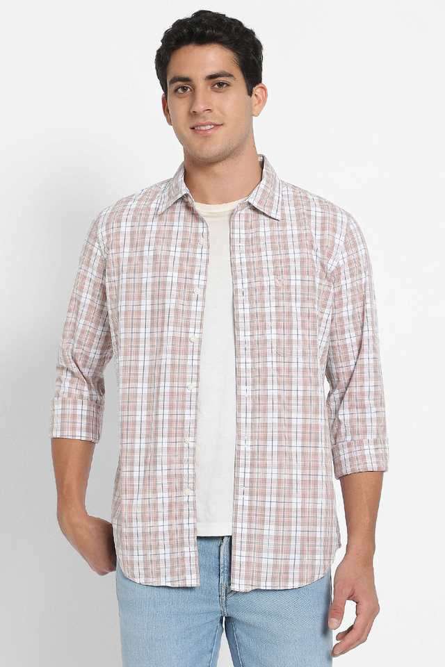 Solid-Cotton-Regular-Fit-Men-s-Casual-Wear-Shirt
