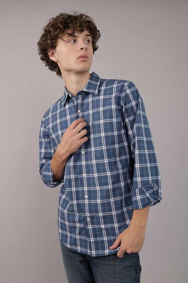 Solid-Cotton-Regular-Fit-Men-s-Casual-Wear-Shirt