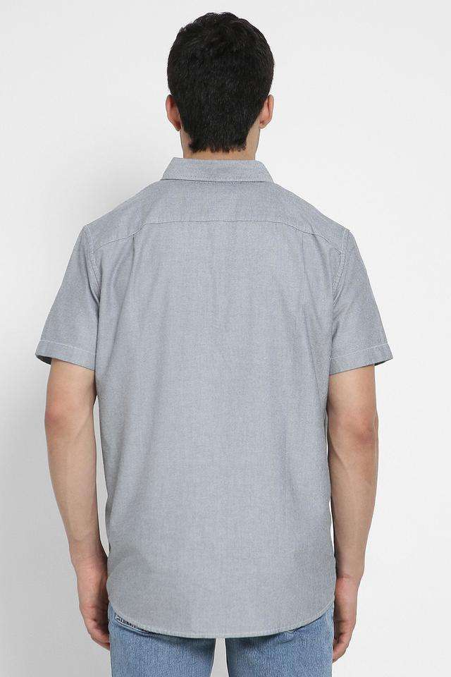 Solid-Cotton-Regular-Fit-Men-s-Casual-Wear-Shirt