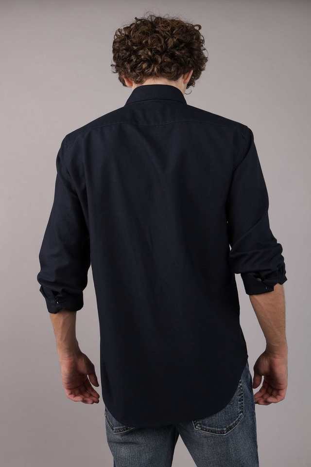 Solid-Cotton-Regular-Fit-Men-s-Casual-Wear-Shirt