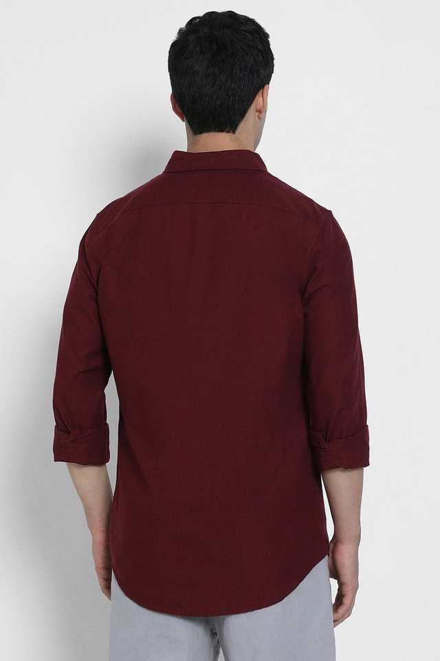 Solid-Cotton-Slim-Fit-Men-s-Casual-Wear-Shirt