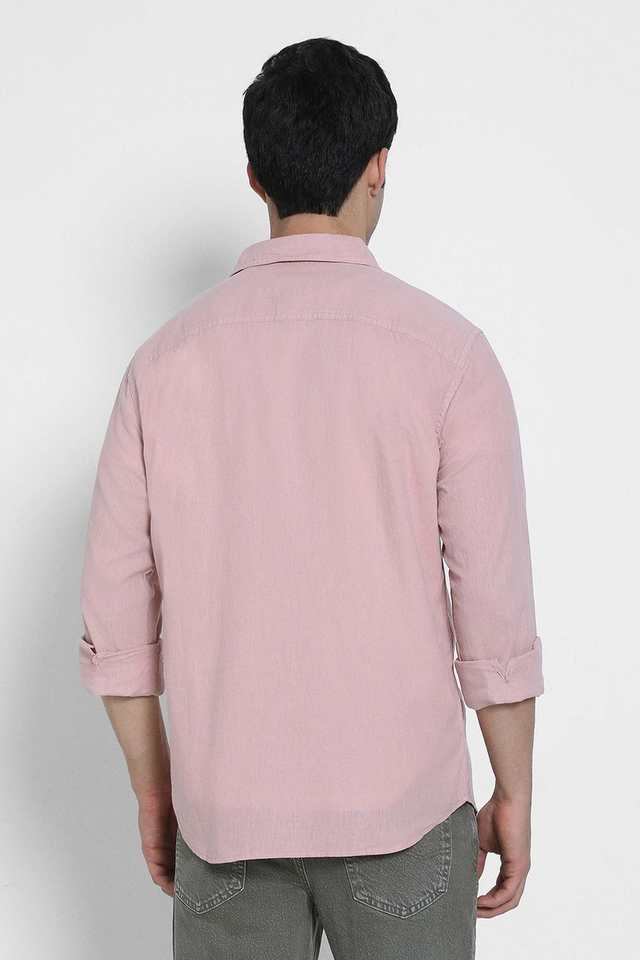 Solid-Cotton-Blend-Regular-Fit-Men-s-Casual-Wear-Shirt