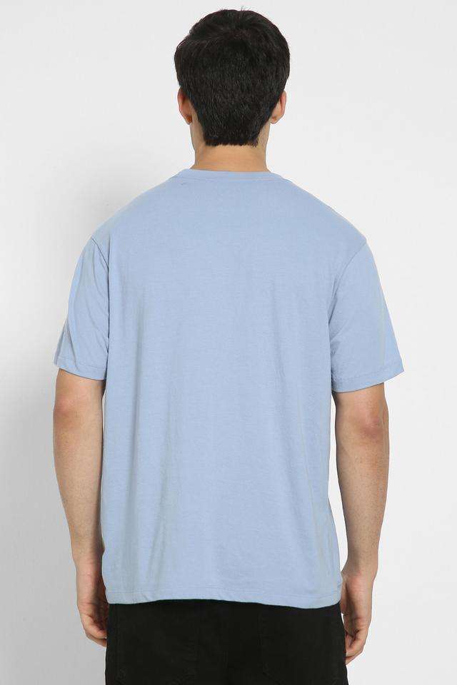 Solid-Polyester-Round-Neck-Men-s-T-Shirt