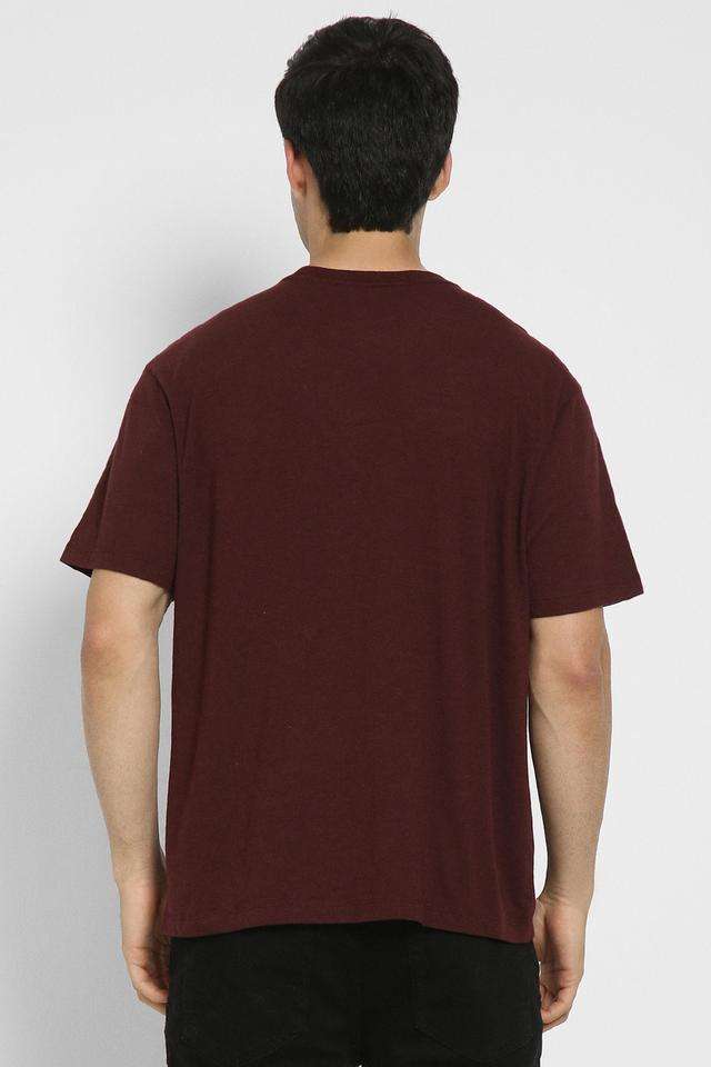 Solid-Polyester-Regular-Fit-Men-T-Shirt