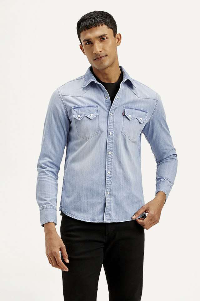 Solid-Cotton-Slim-Fit-Men-s-Casual-Shirt