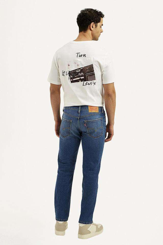 Light-Wash-Polyester-Slim-Fit-Men-s-Jeans