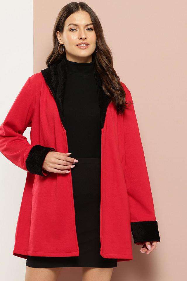 Color Block Hooded Fleece Women's Winter Wear Jacket-image-38