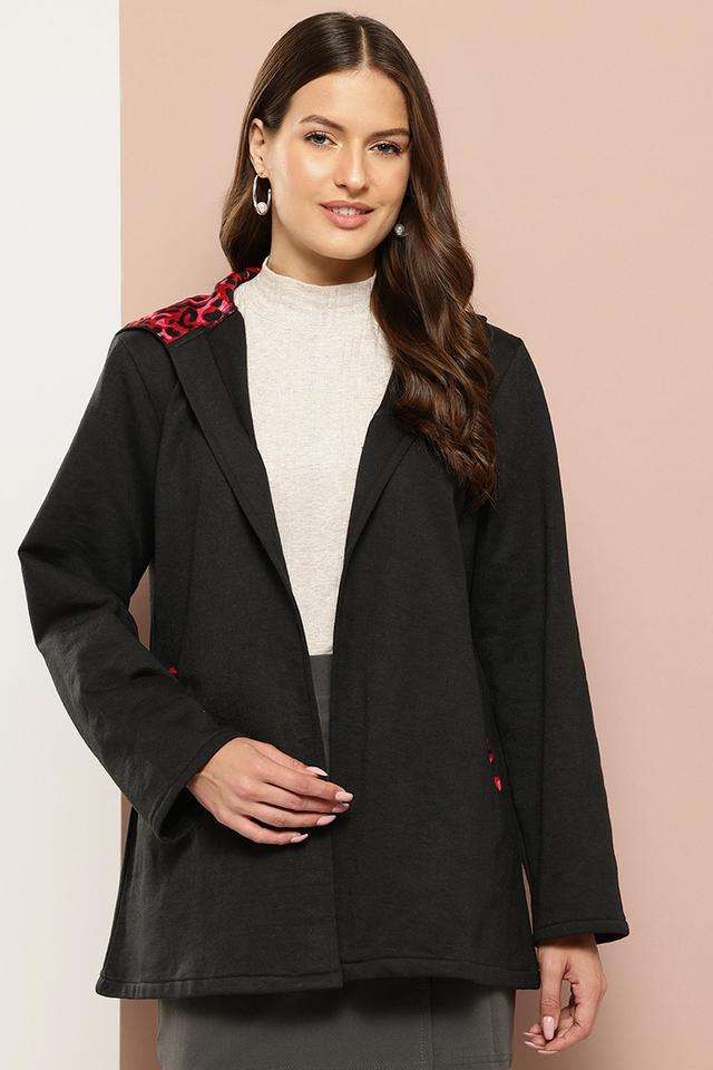 Color Block Hooded Fleece Women's Winter Wear Jacket-image-20