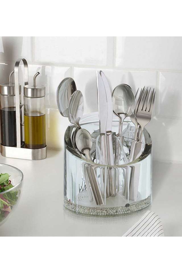 Agua-Acrylic-Acrylic-Fork-Holder-Silver