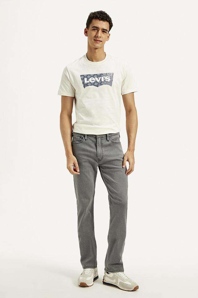 Light-Wash-Polyester-Slim-Fit-Men-s-Jeans