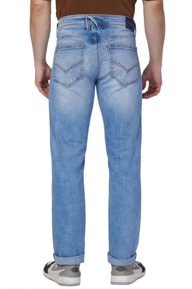 Light-Wash-Blended-Fabric-Skinny-Fit-Men-s-Jeans