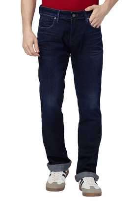 Light-Wash-Blended-Fabric-Straight-Fit-Men-s-Jeans