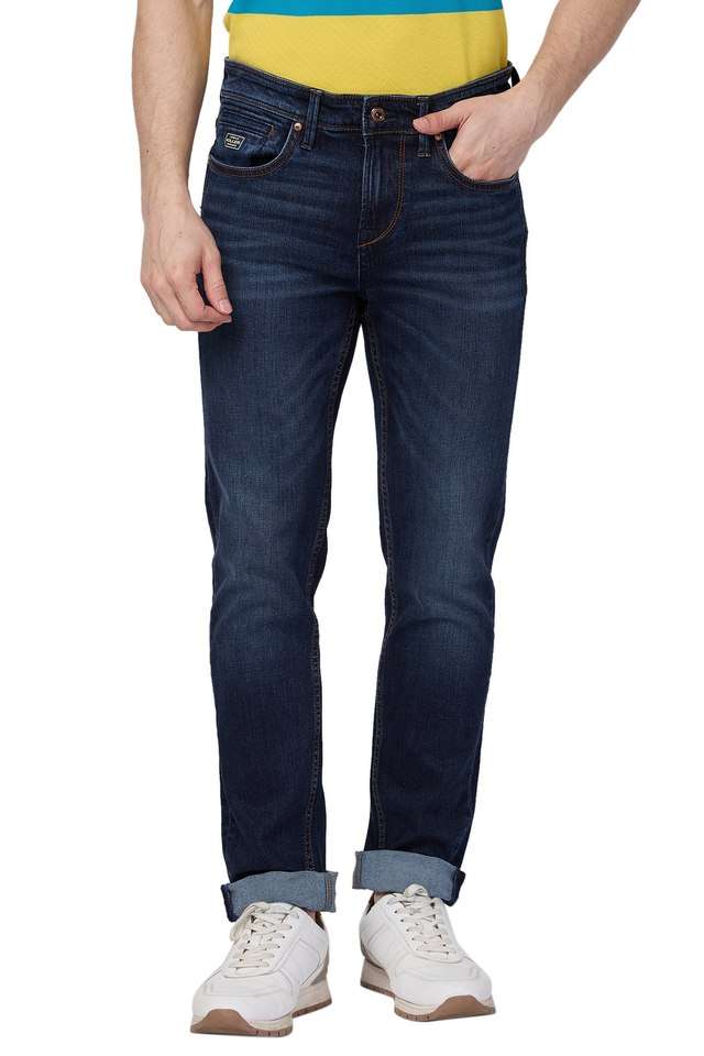 Light-Wash-Cotton-Stretch-Straight-Fit-Men-s-Jeans