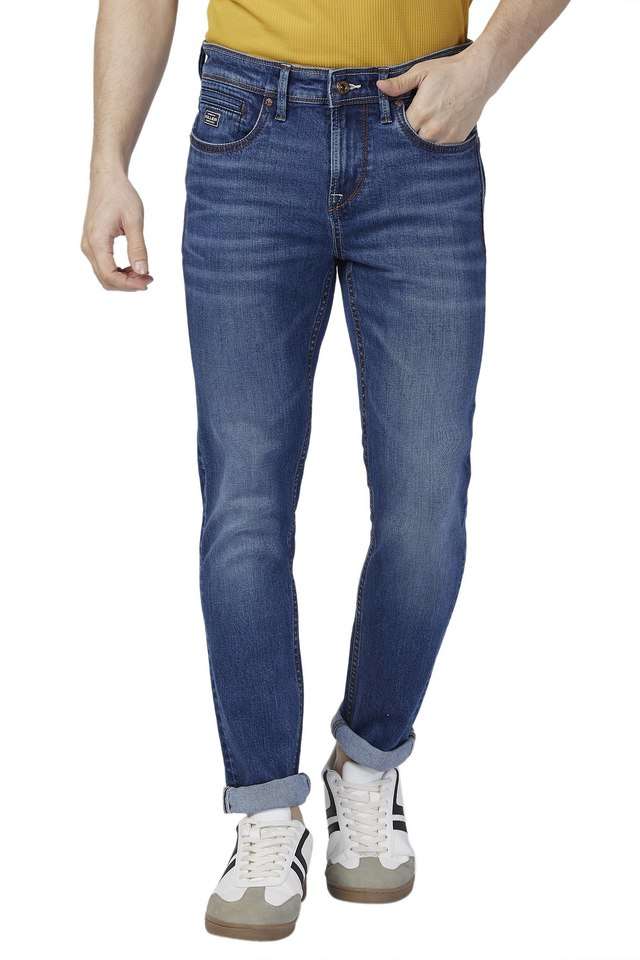 Light-Wash-Blended-Fabric-Straight-Fit-Men-s-Jeans