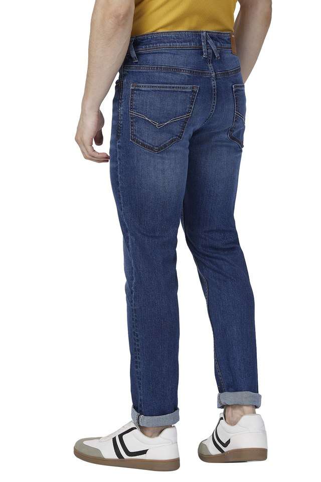 Light-Wash-Blended-Fabric-Straight-Fit-Men-s-Jeans