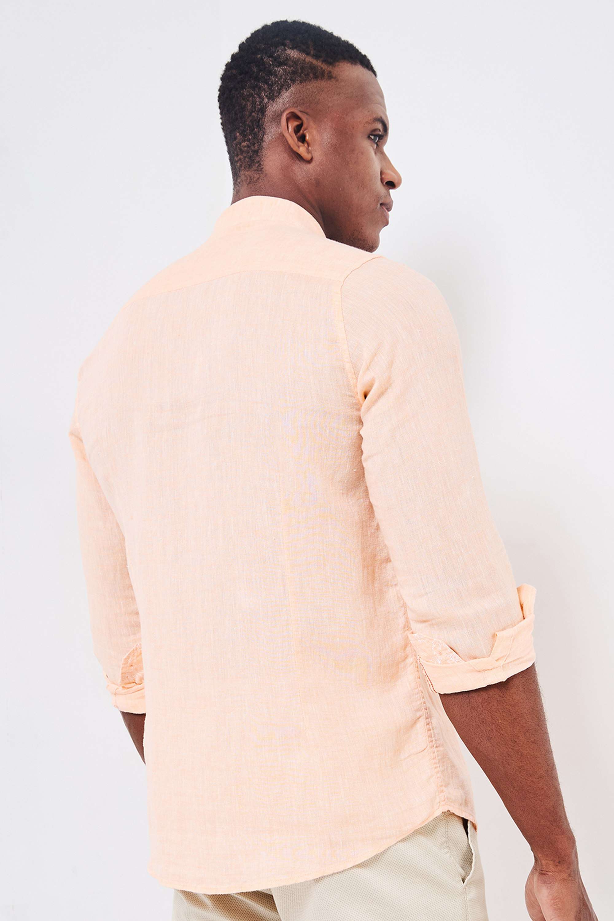 Solid-Cotton-Stretch-Regular-Fit-Men-s-Casual-Wear-Shirt