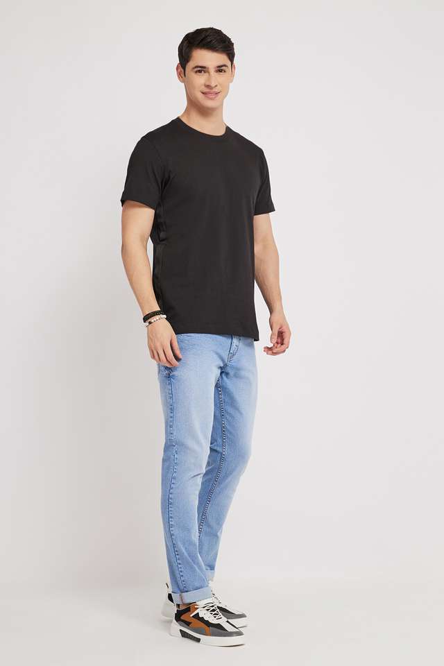 Solid-Cotton-Round-Neck-Men-s-T-Shirt