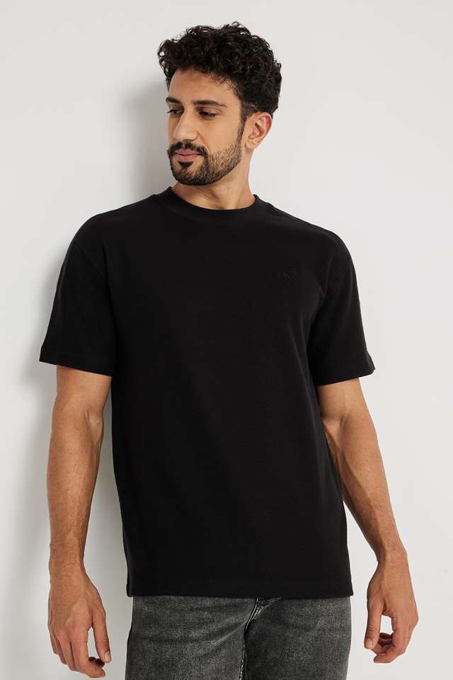 Solid-Blended-Fabric-Round-Neck-Men-s-T-Shirt