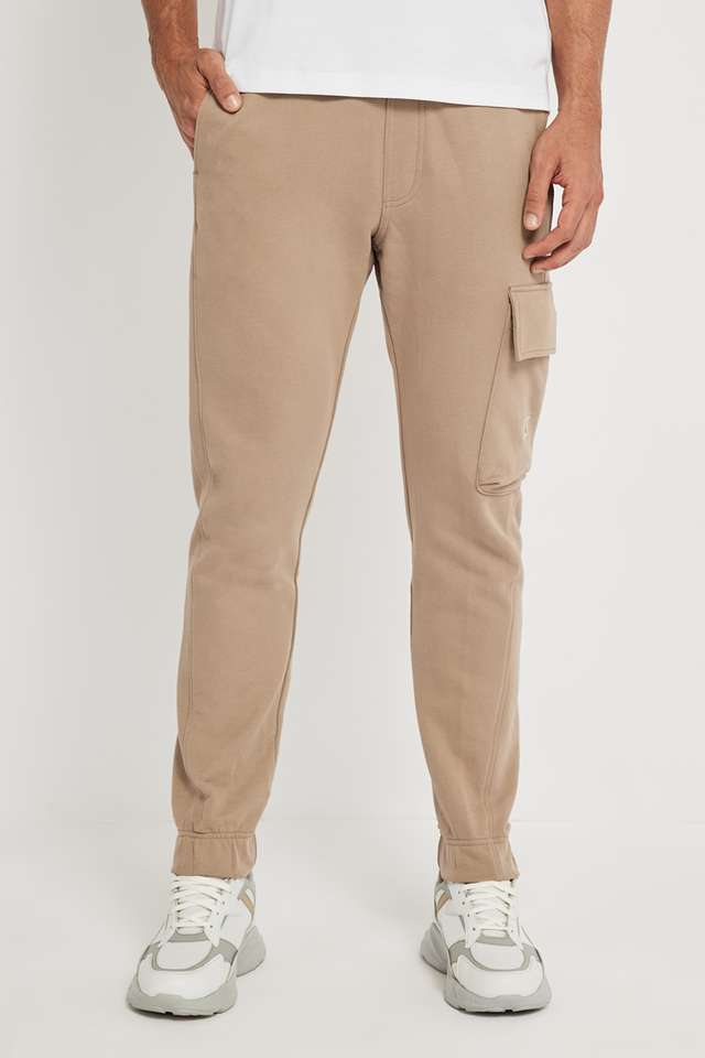 Solid-Cotton-Tapered-Fit-Men-s-Track-Pants