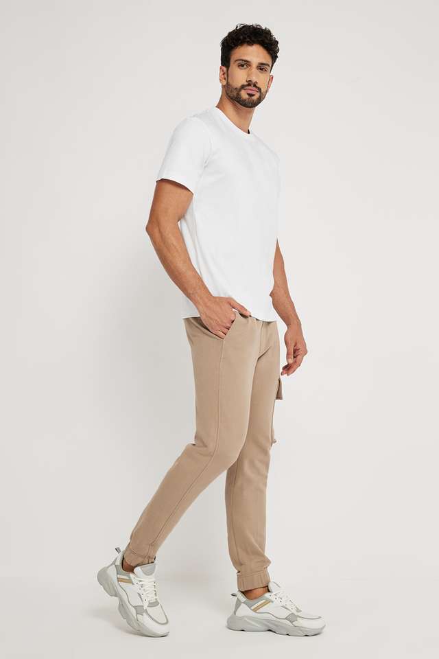 Solid-Cotton-Tapered-Fit-Men-s-Track-Pants