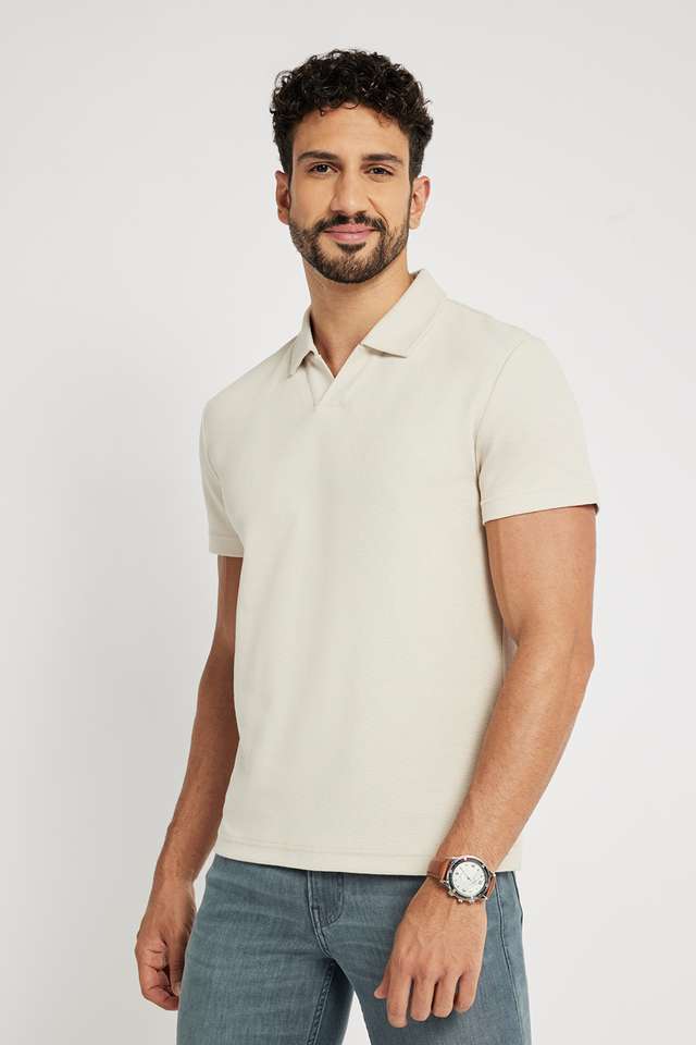 Solid-Blended-Fabric-Polo-Men-s-T-Shirt