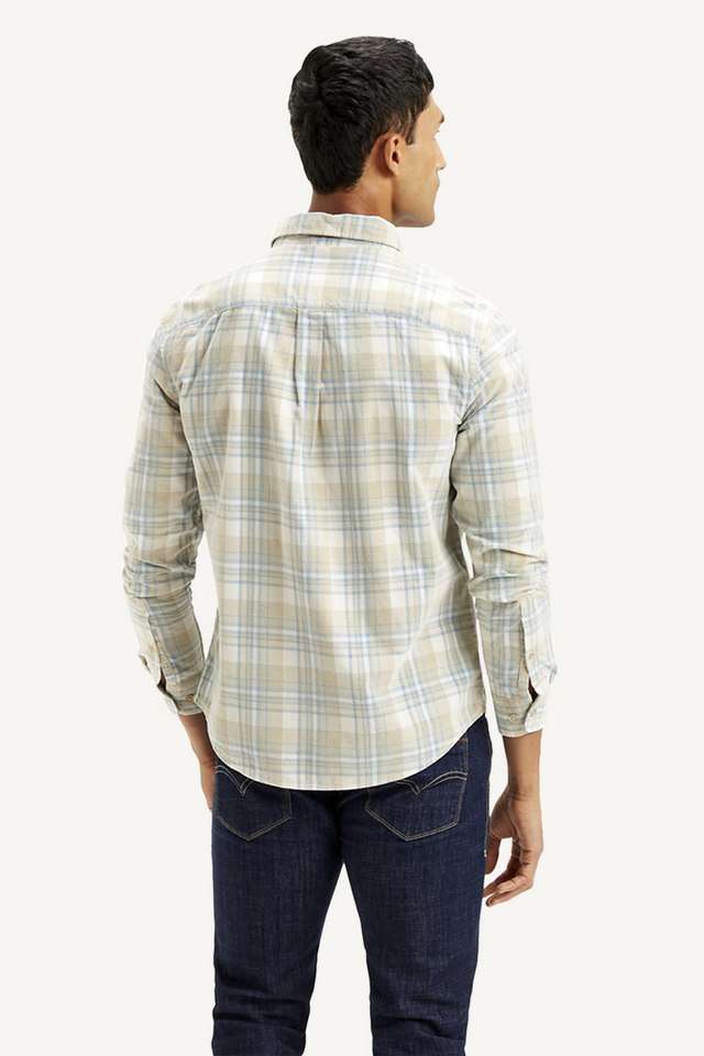 Solid-Cotton-Slim-Fit-Men-s-Casual-Shirt