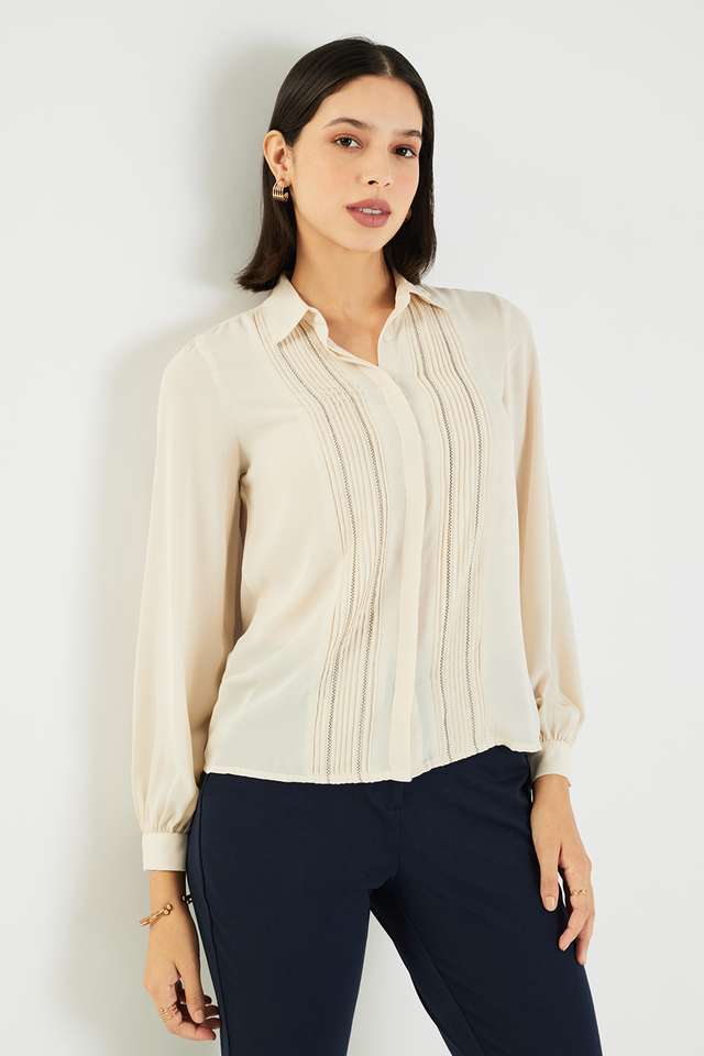 Solid-Georgette-Regular-Fit-Women-s-Formal-Shirt