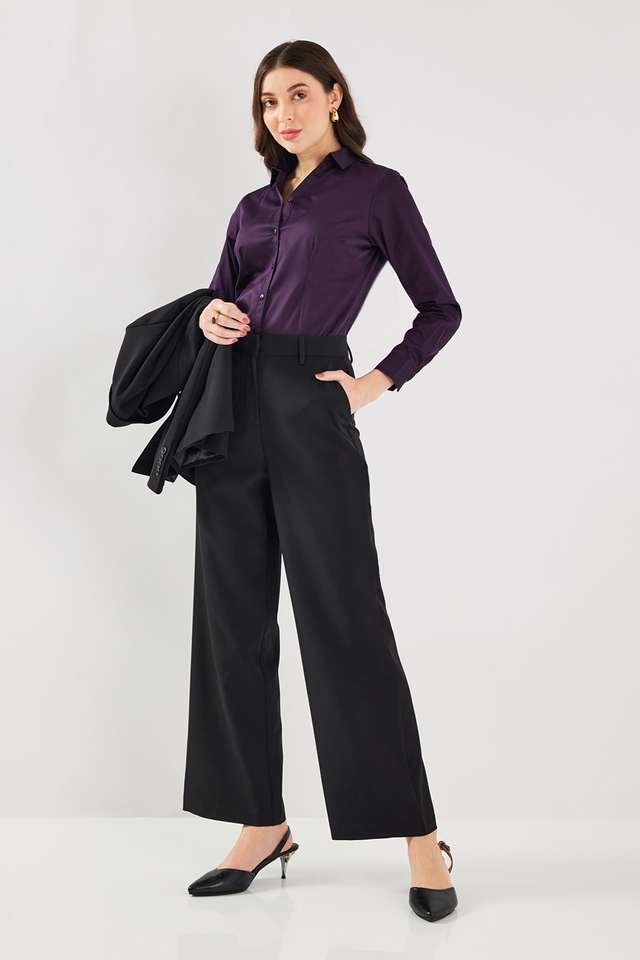 Solid-Satin-Regular-Fit-Women-s-Formal-Shirt