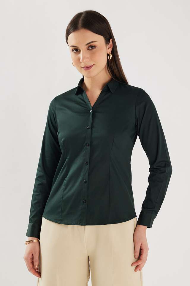 Solid-Satin-Regular-Fit-Women-s-Formal-Shirt