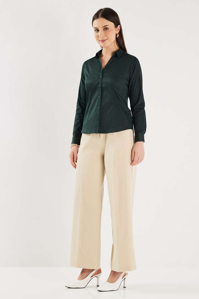 Solid-Satin-Regular-Fit-Women-s-Formal-Shirt