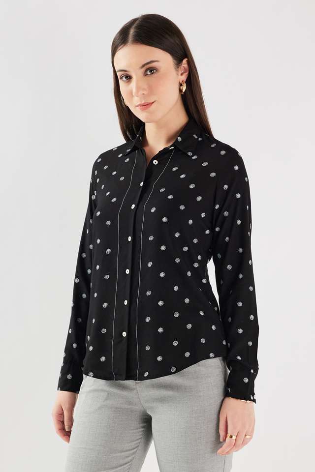 Printed-Blended-Fabric-Regular-Fit-Women-s-Formal-Shirt