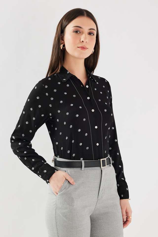 Printed-Blended-Fabric-Regular-Fit-Women-s-Formal-Shirt