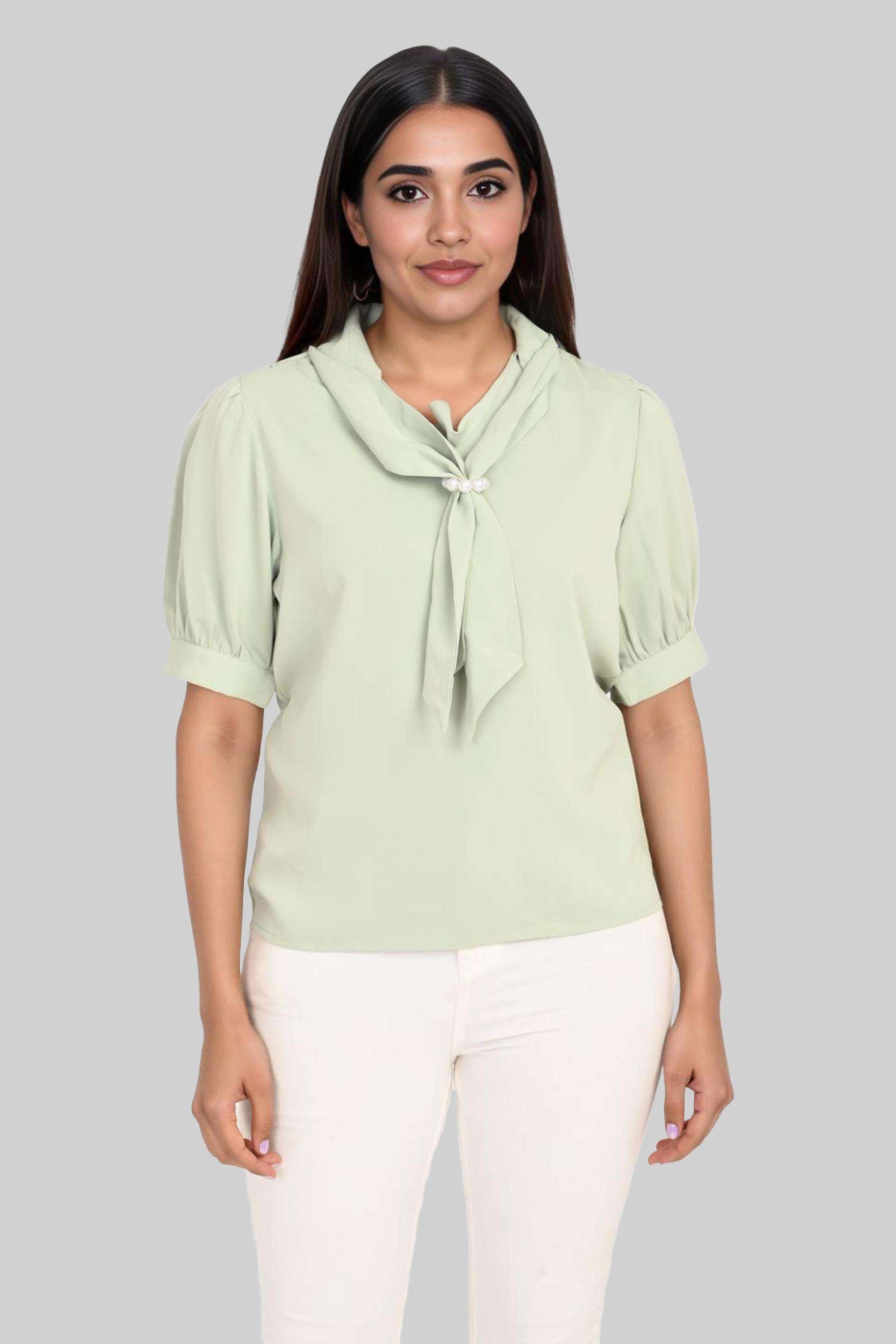 Printed-Classic-Collar-Satin-Women-s-Casual-Wear-Shirt