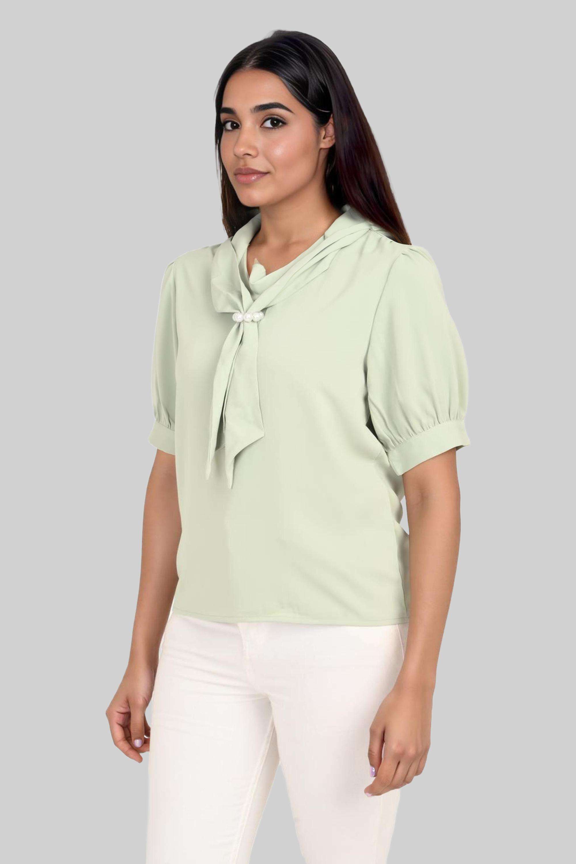 Printed-Classic-Collar-Satin-Women-s-Casual-Wear-Shirt