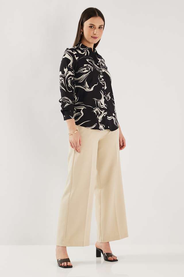 Printed-Blended-Fabric-Regular-Fit-Women-s-Formal-Shirt